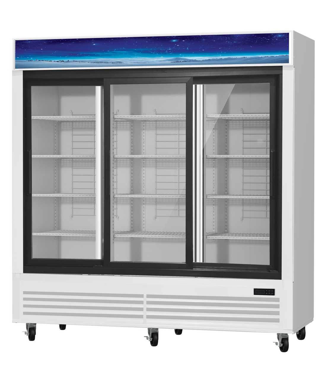 Blue Air BGM69SLW-HC glass door merchandiser refrigerator