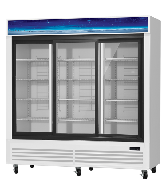Blue Air BGM69SLW-HC glass door merchandiser refrigerator