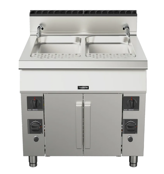Omcan CE-IT-0090PLUS Trento double tank natural gas pasta cooker