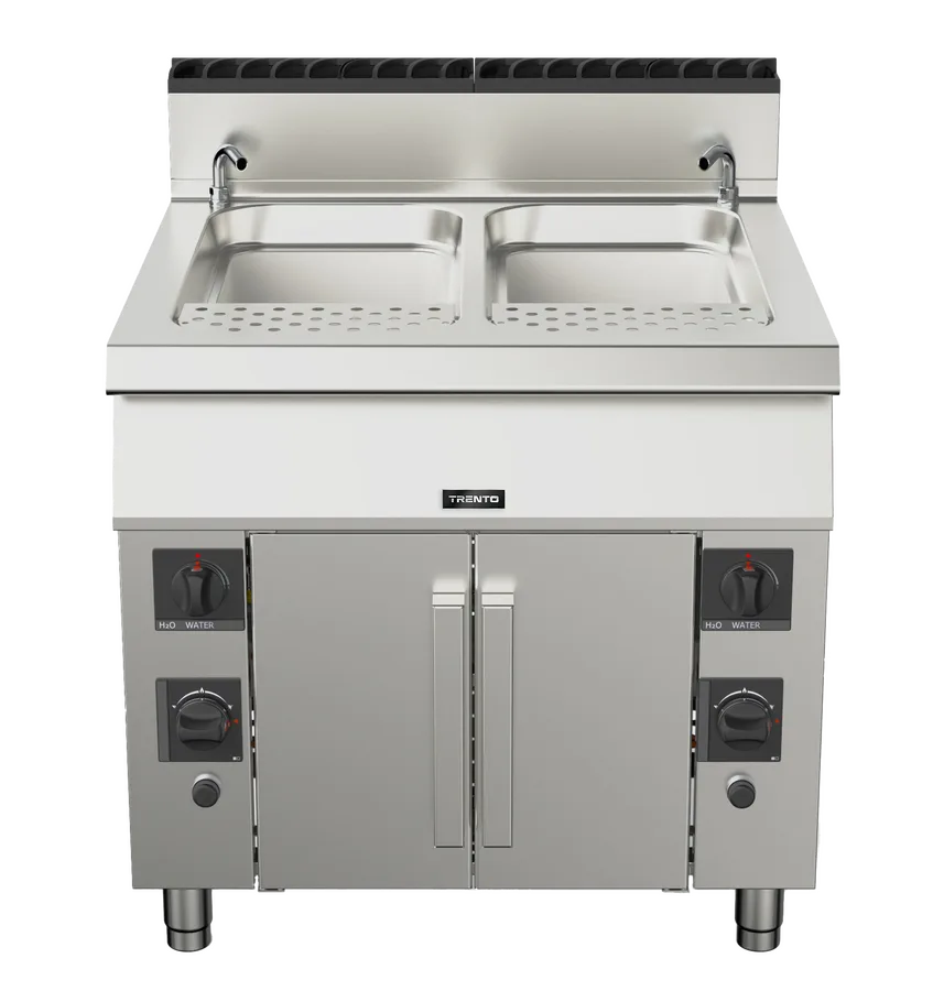Omcan CE-IT-0090PLUS Trento double tank natural gas pasta cooker