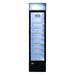 Omcan RS-CN-0145 16.5 inch slim one glass door display refrigerator with lightbox in black