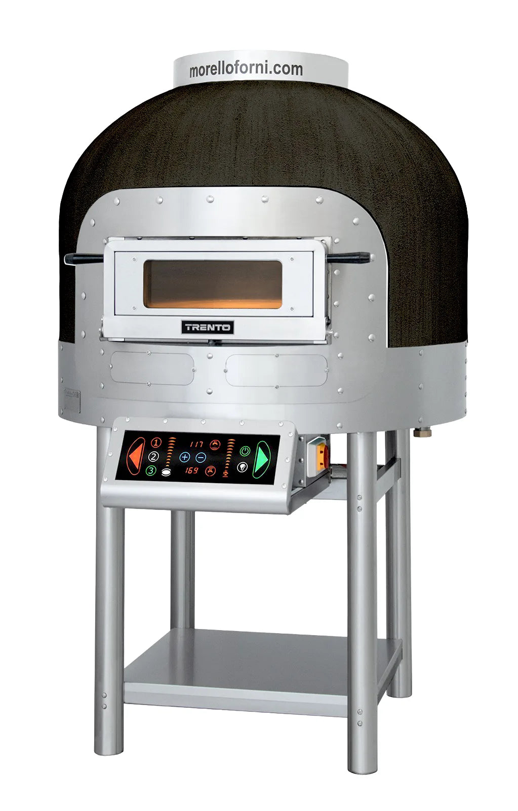 Omcan FRV100CB-UL Morello Forni FRV 100 rotating convection pizza oven basic black dome