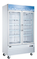 Omcan FR-CN-1250-HC 49 inch white two glass door display freezer