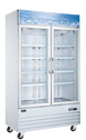 Omcan FR-CN-1250-HC 49 inch white two glass door display freezer