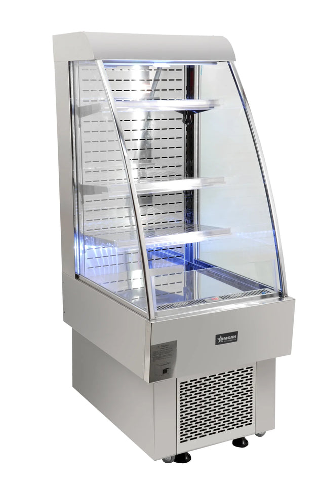 Omcan RS-CN-0230 24 inch silver grab and go open refrigerated floor display showcase