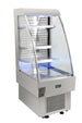 Omcan RS-CN-0230 24 inch silver grab and go open refrigerated floor display showcase