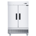 Dukers D47EF reach-in freezer interior with adjustable wire shelves