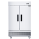 Dukers D47ER reach-in refrigerator interior with adjustable wire shelves