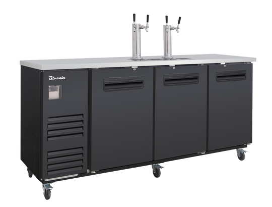 Blue Air BLKC90-4B-HC 90 inch kegerator black