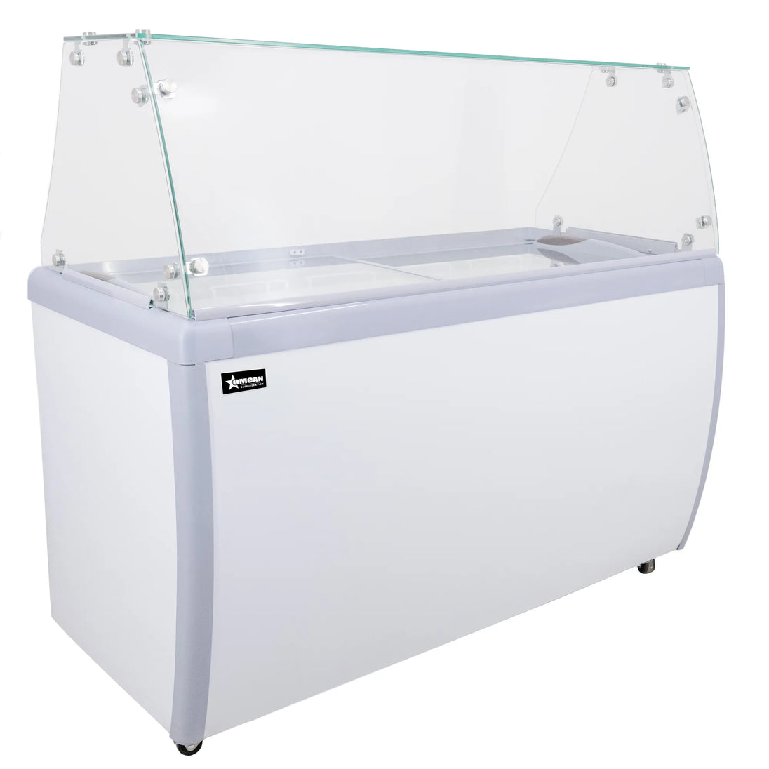 Omcan FR-CN-0460-S ice cream dipping freezer detail view