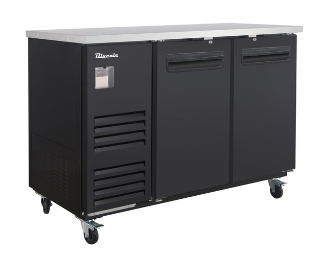 Blue Air BLBB59-2B-HC 59 inch back bar cooler black