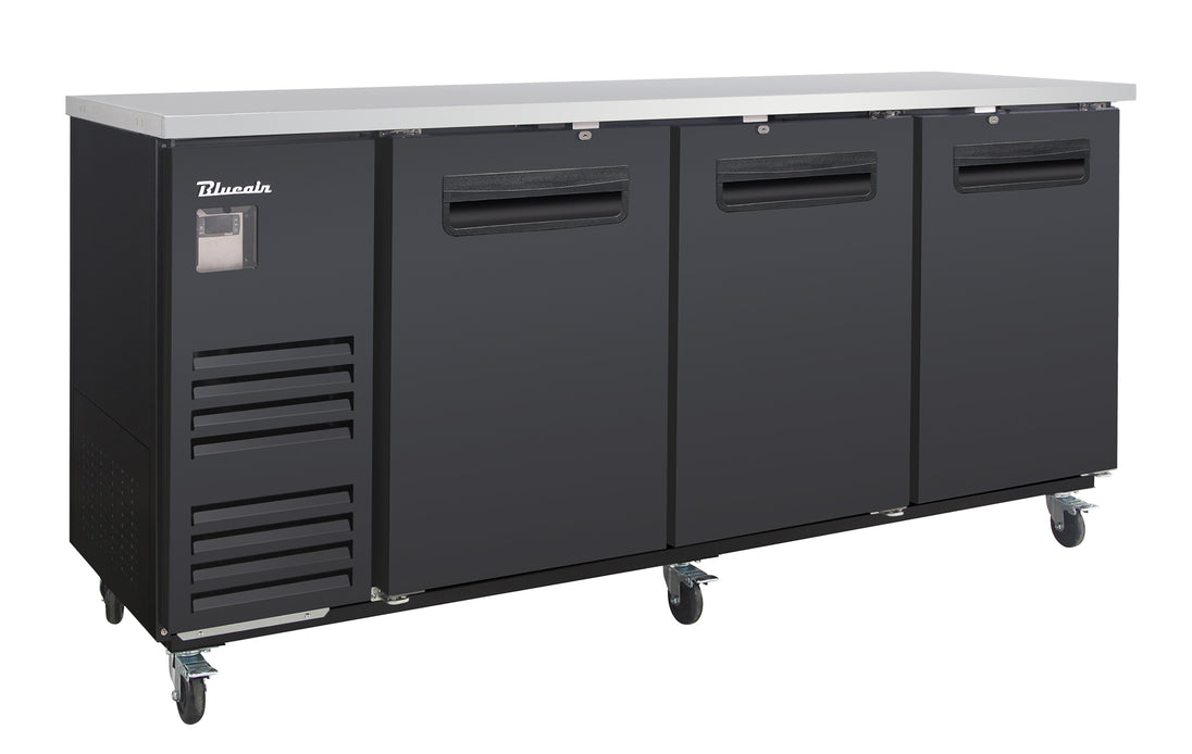 Blue Air BLBB90-4B-HC 90 inch back bar cooler black