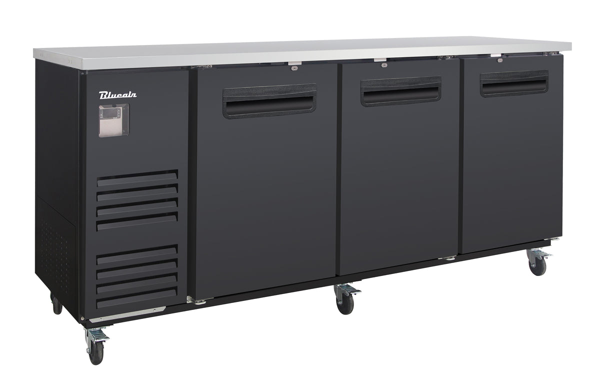 Blue Air BLBB90-4B-HC 90 inch back bar cooler black