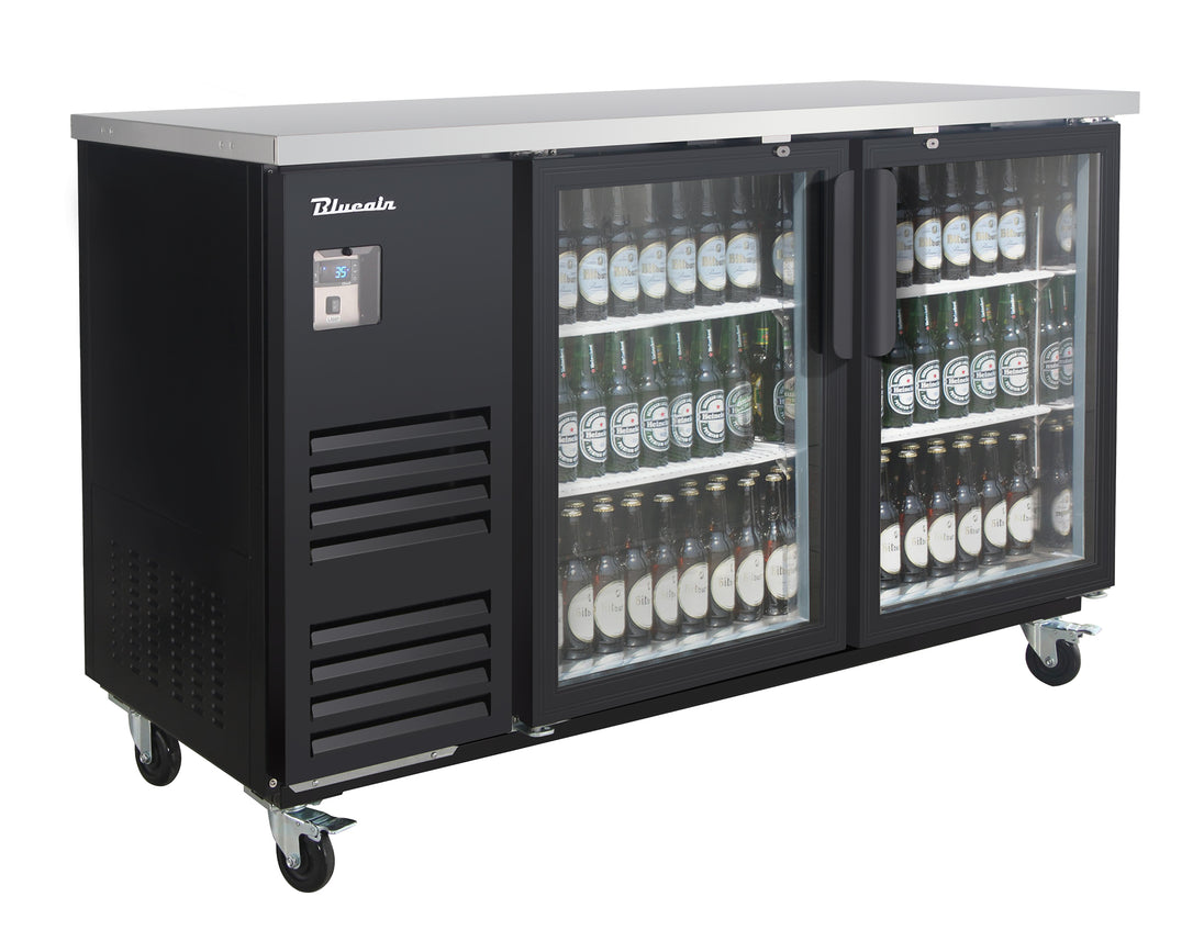 Blue Air BLBB69-3BG-HC 69 inch back bar cooler black