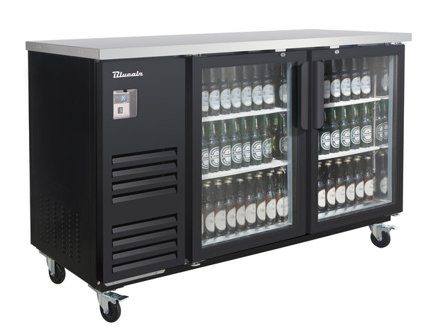 Blue Air BLBB69-3BG-HC 69 inch back bar cooler black