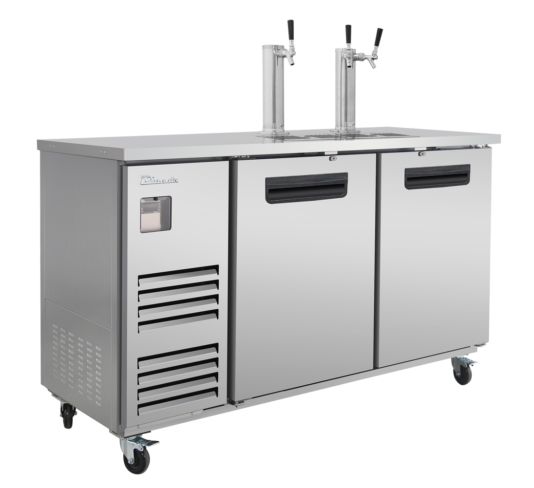 Blue Air BLKC69-3S-HC 69 inch kegerator stainless steel