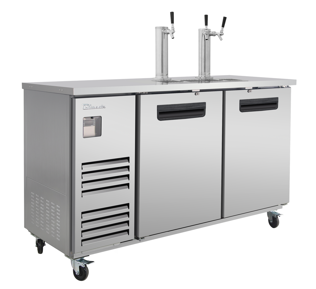 Blue Air BLKC69-3S-HC 69 inch kegerator stainless steel
