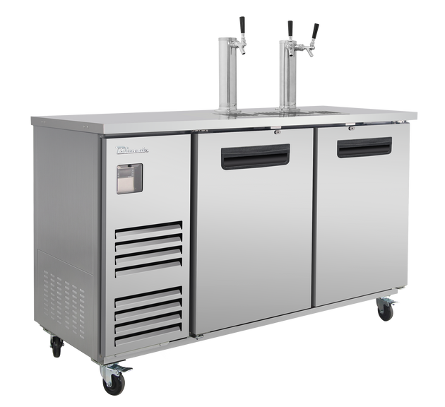Blue Air BLKC69-3S-HC 69 inch kegerator stainless steel