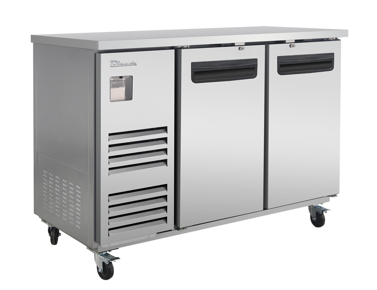 Blue Air BLBB59-2S-HC 59 inch back bar cooler stainless steel
