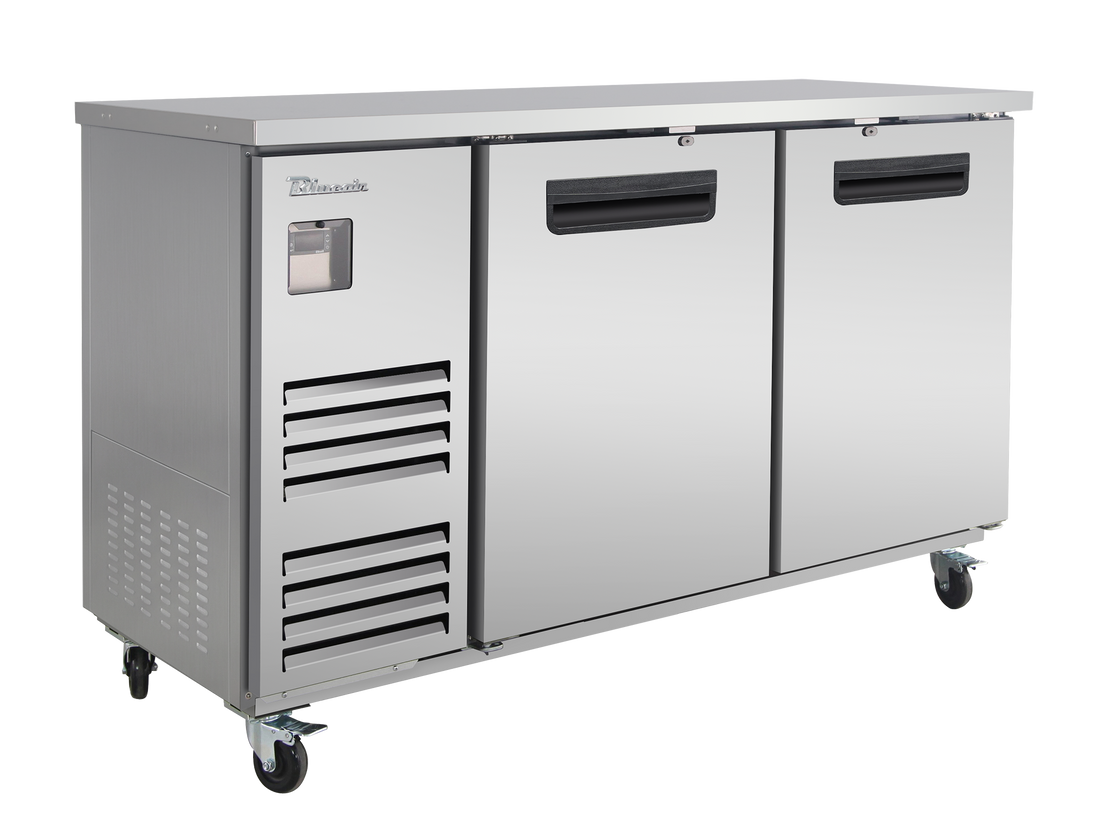 Blue Air BLBB69-3S-HC 69 inch back bar cooler stainless steel