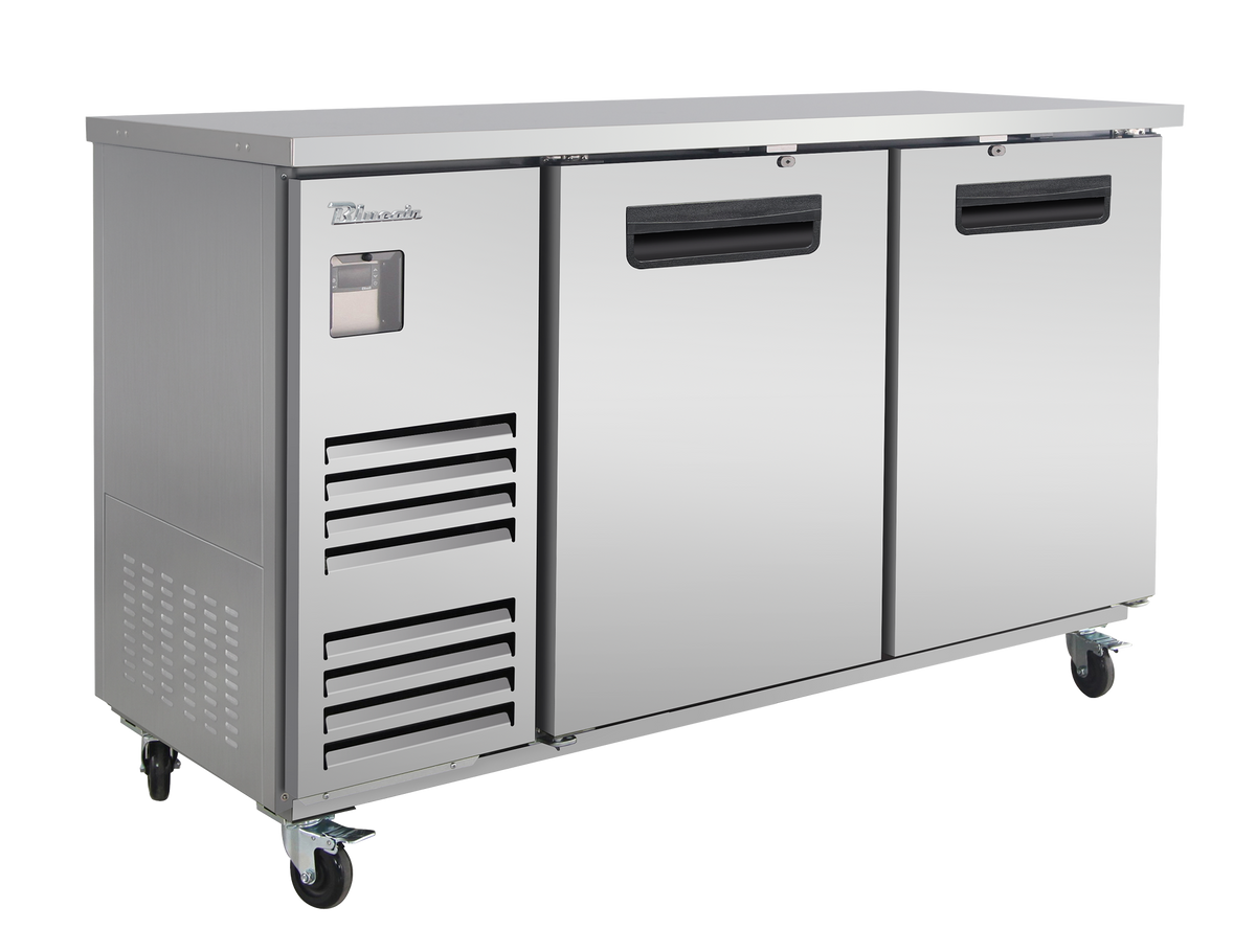 Blue Air BLBB69-3S-HC 69 inch back bar cooler stainless steel