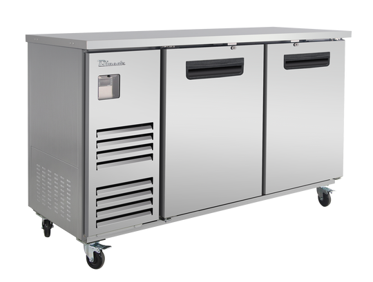 Blue Air BLBB69-3S-HC 69 inch back bar cooler stainless steel