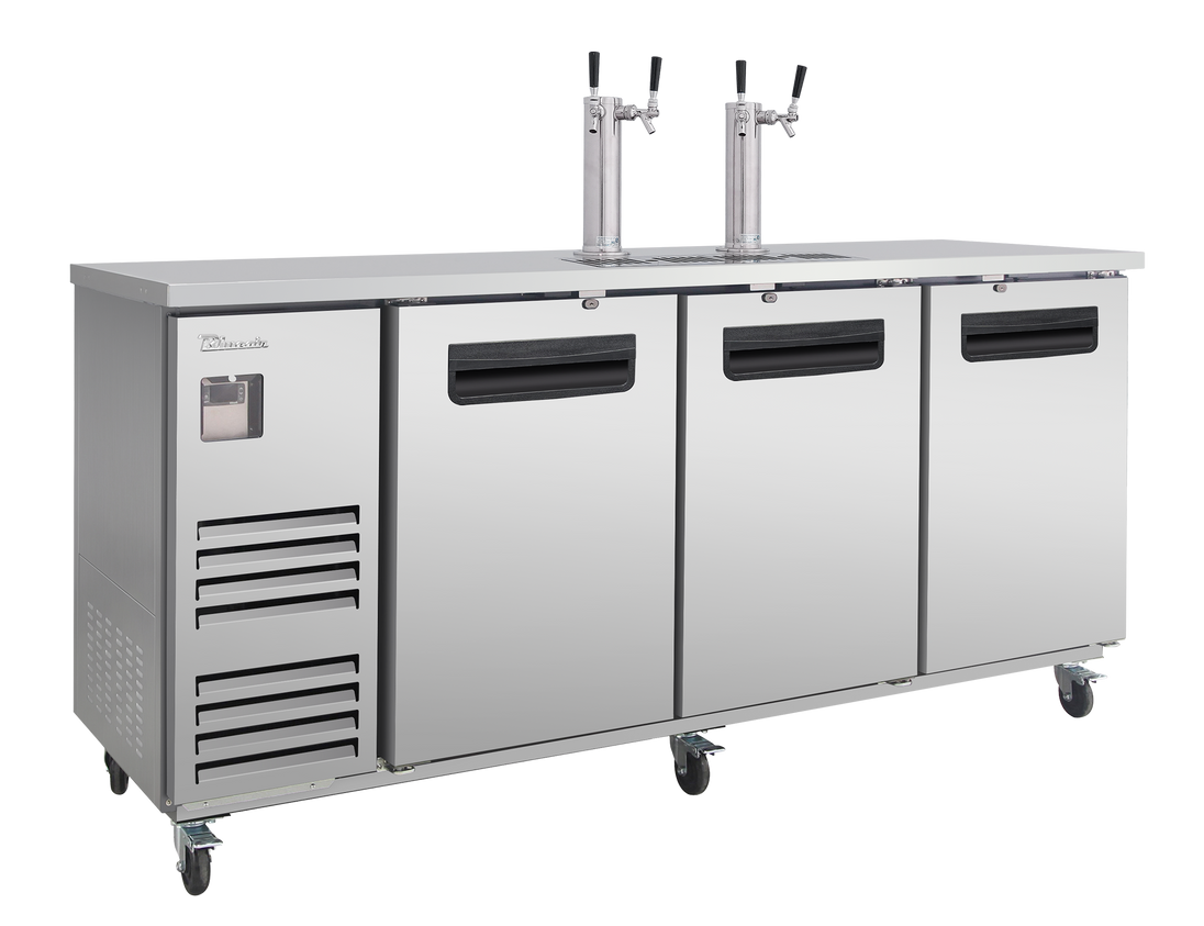 Blue Air BLKC90-4S-HC 90 inch kegerator stainless steel