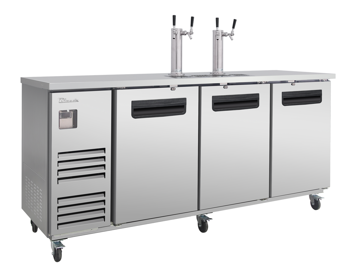 Blue Air BLKC90-4S-HC 90 inch kegerator stainless steel