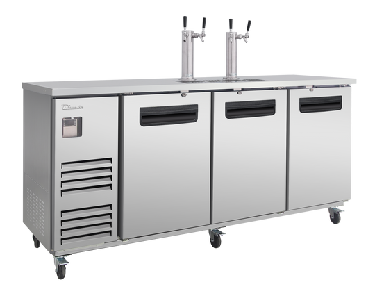 Blue Air BLKC90-4S-HC 90 inch kegerator stainless steel