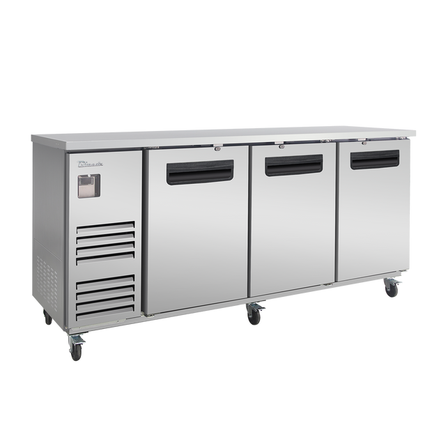 Blue Air BLBB90-4S-HC 90 inch back bar cooler stainless steel