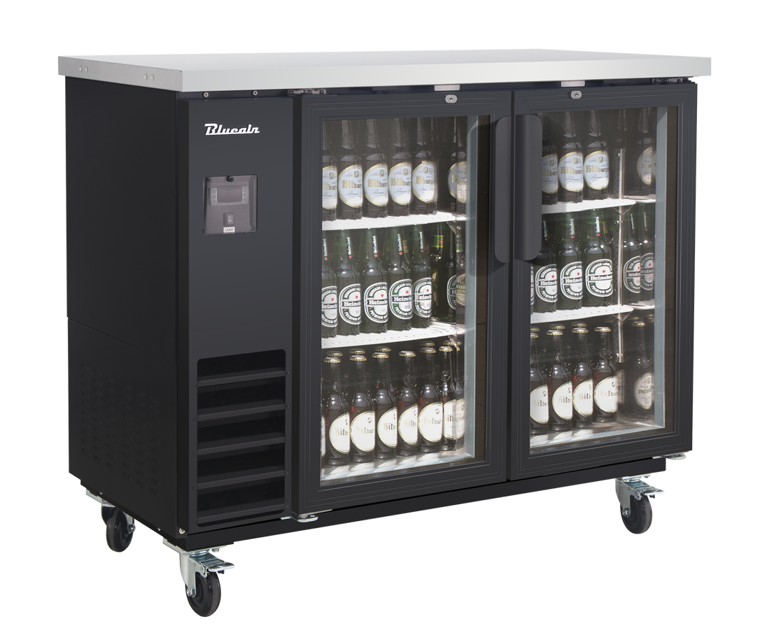 Blue Air BLNBB-48BG-HC 49 inch back bar cooler black