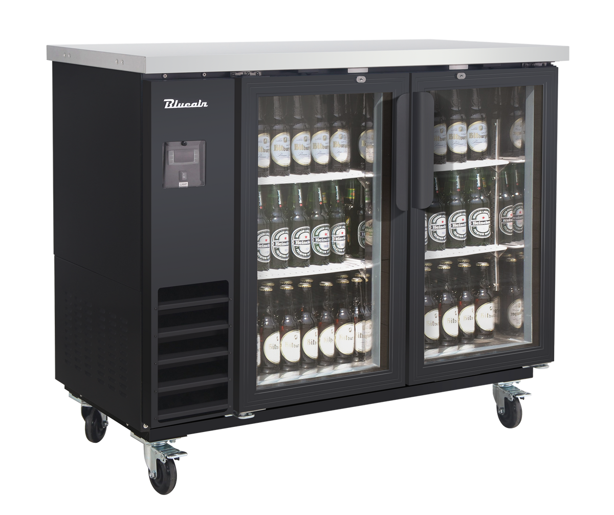 Blue Air BLNBB-48BG-HC 49 inch back bar cooler black
