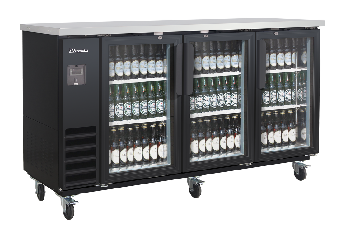 Blue Air BLNBB-72BG-HC 73 inch back bar cooler black