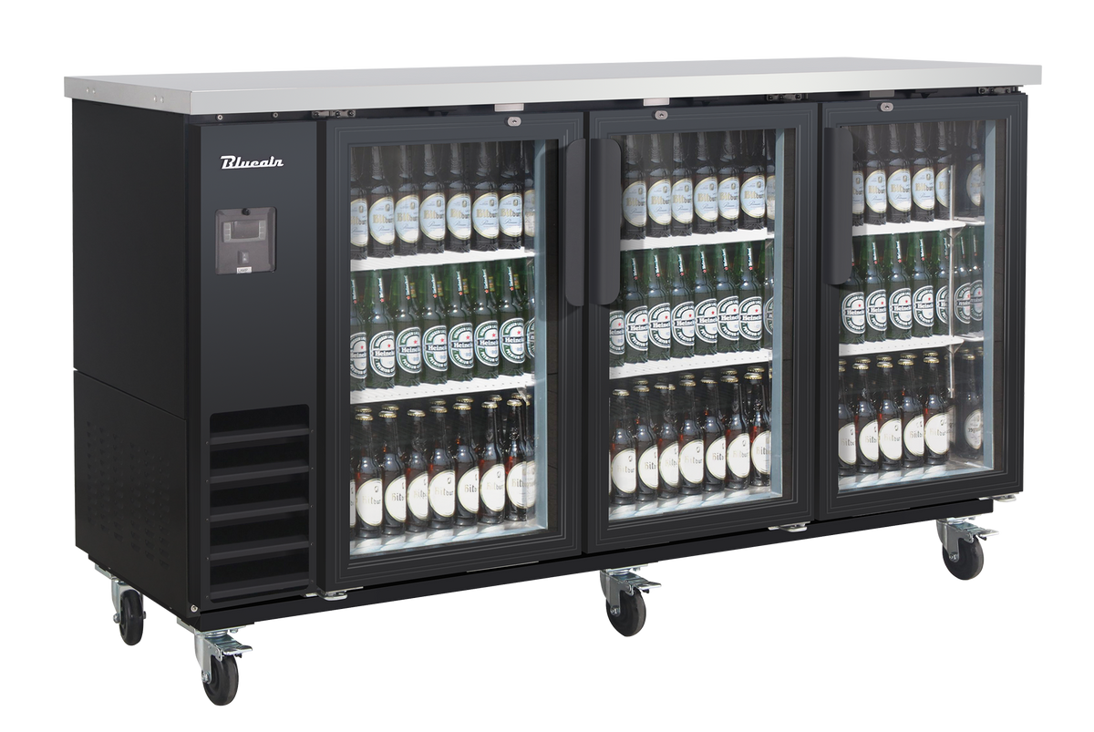 Blue Air BLNBB-72BG-HC 73 inch back bar cooler black