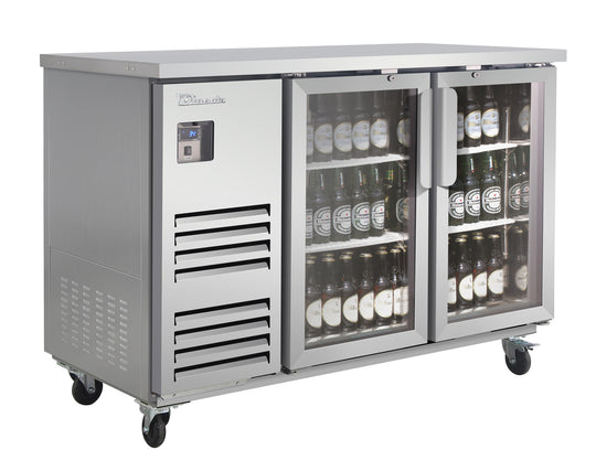 Blue Air BLBB59-2SG-HC 59 inch back bar cooler stainless steel