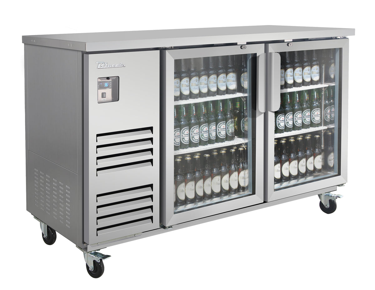 Blue Air BLBB69-3SG-HC 69 inch back bar cooler stainless steel