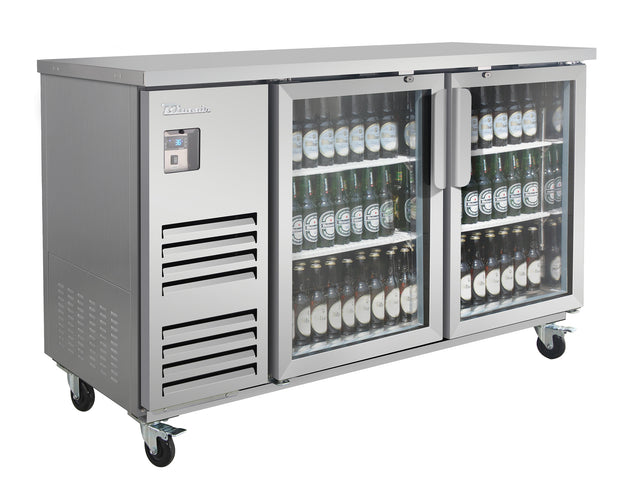 Blue Air BLBB69-3SG-HC 69 inch back bar cooler stainless steel