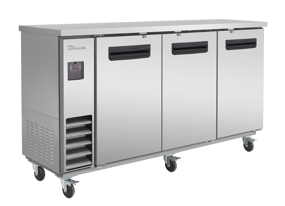 Blue Air BLNBB-72S-HC 73 inch back bar cooler stainless steel