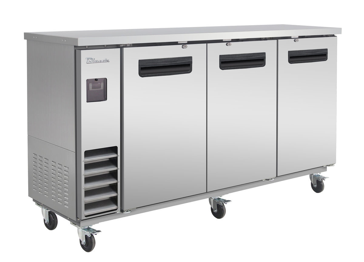 Blue Air BLNBB-72S-HC 73 inch back bar cooler stainless steel