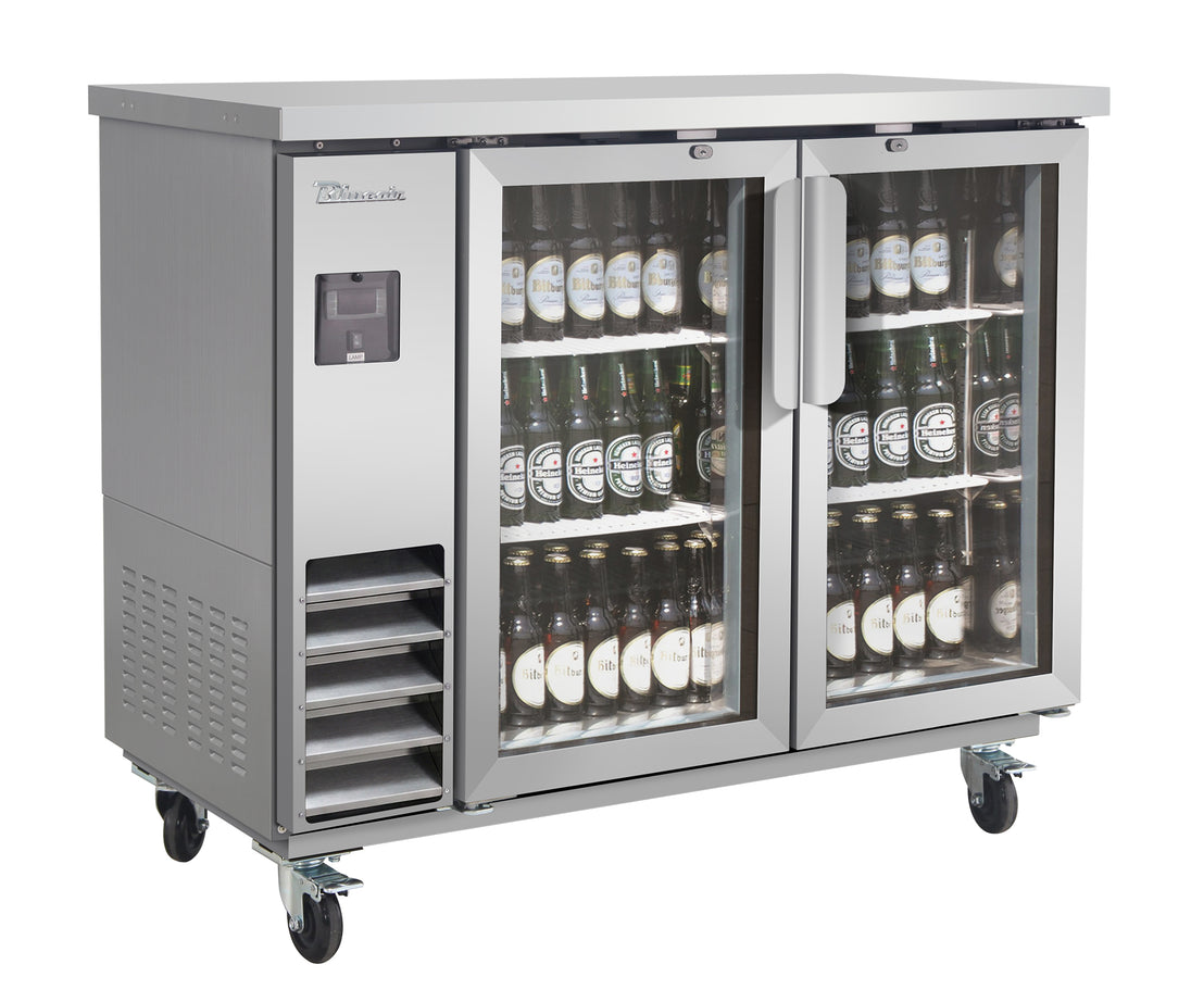 Blue Air BLNBB-48SG-HC 49 inch back bar cooler stainless steel