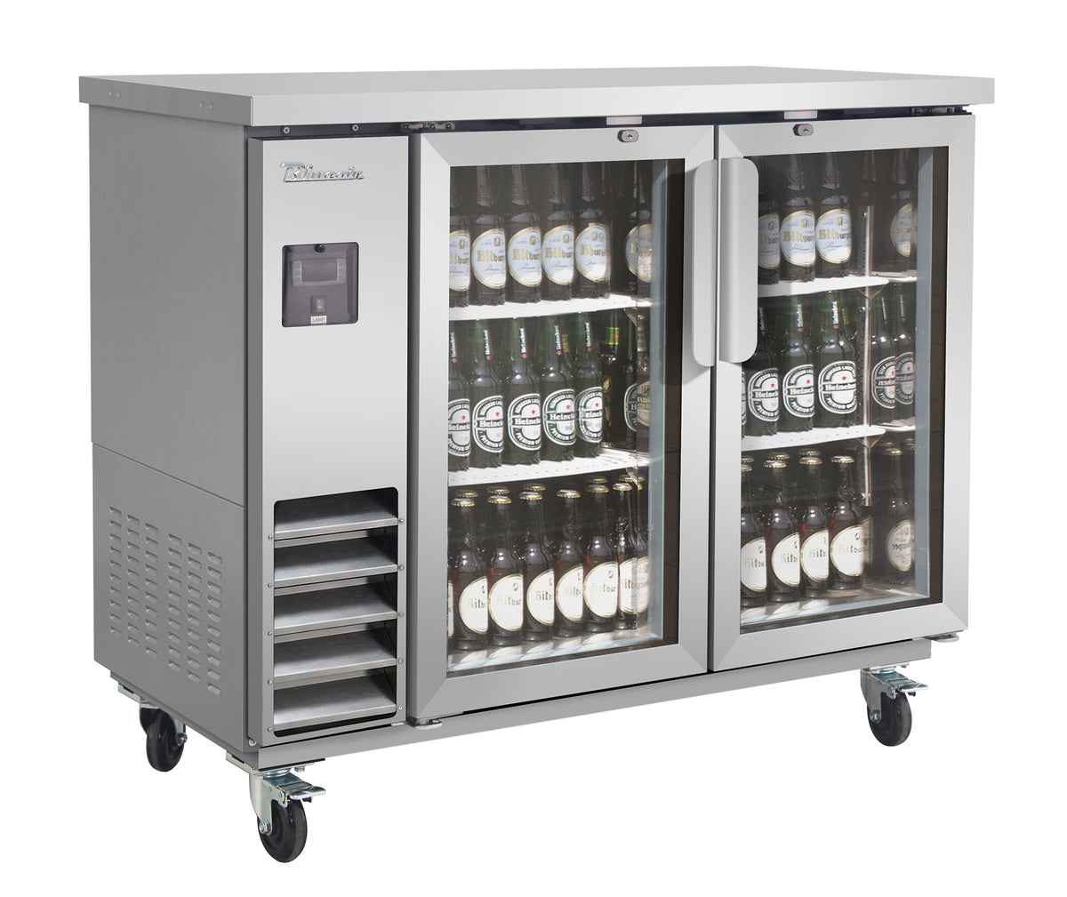 Blue Air BLNBB-48SG-HC 49 inch back bar cooler stainless steel