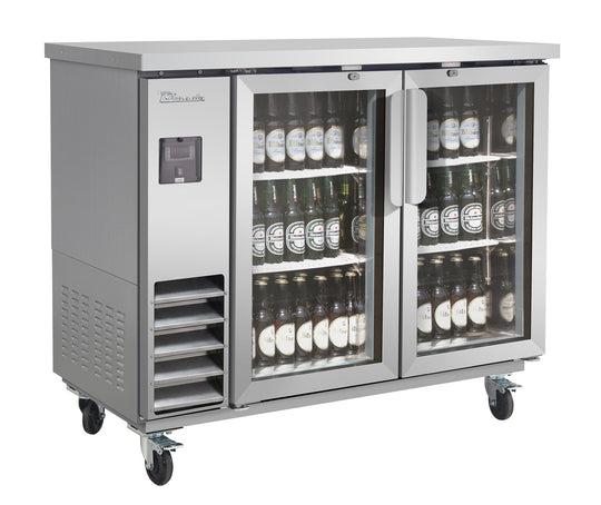 Blue Air BLNBB-48SG-HC 49 inch back bar cooler stainless steel
