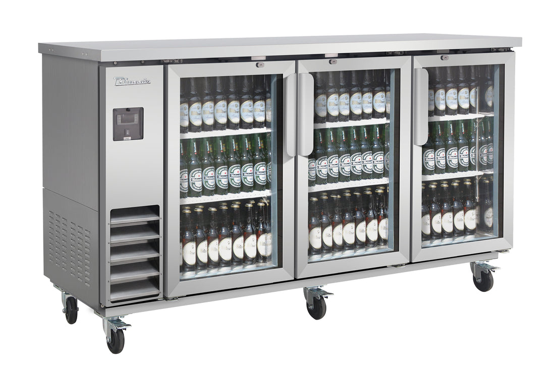 Blue Air BLNBB-72SG-HC 73 inch back bar cooler stainless steel