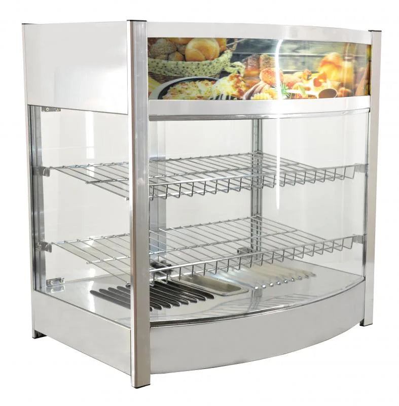 Omcan DW-CN-0107 26 inch countertop display warmer with two shelves