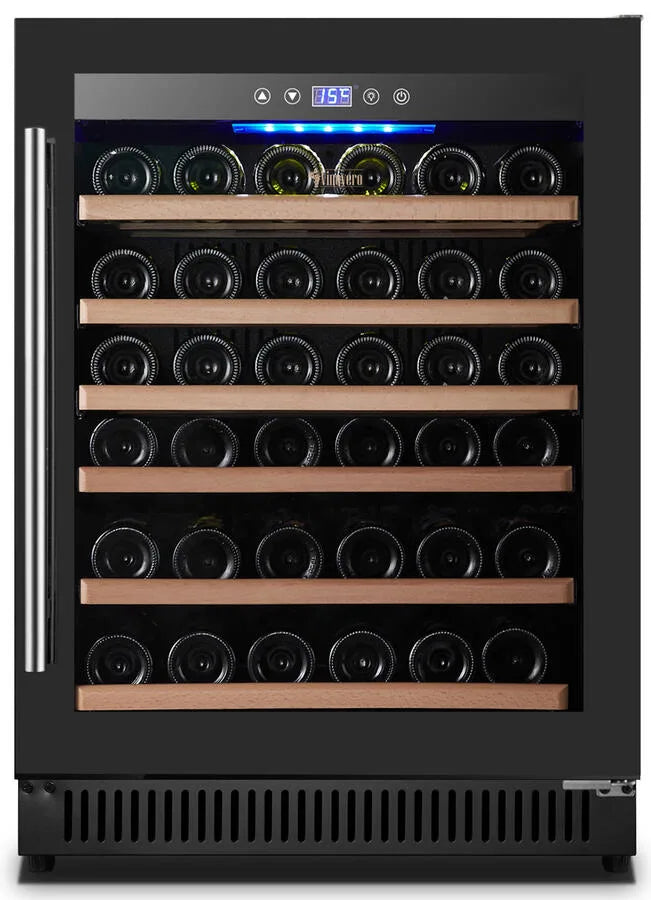 Omcan WC-CN-0051-SB Vinovero 24 inch single zone wine cooler black full glass door