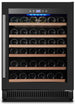 Omcan WC-CN-0051-SB Vinovero 24 inch single zone wine cooler black full glass door