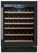 Omcan WC-CN-0051-SB Vinovero 24 inch single zone wine cooler black full glass door