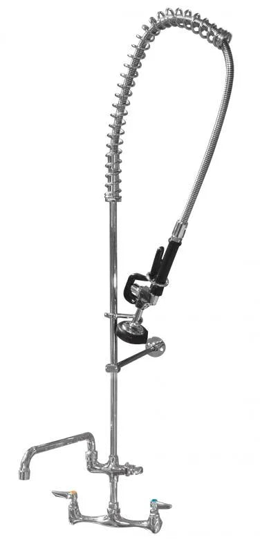 Omcan 22124 wall mount pre-rinse faucet assembly with add-on faucet