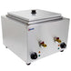Omcan CE-CN-0004-A double tank electric countertop pasta cooker with baskets