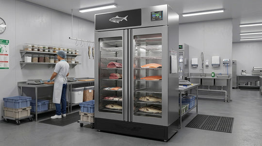 Omcan PES20T4.0 fish curing cabinet additional view